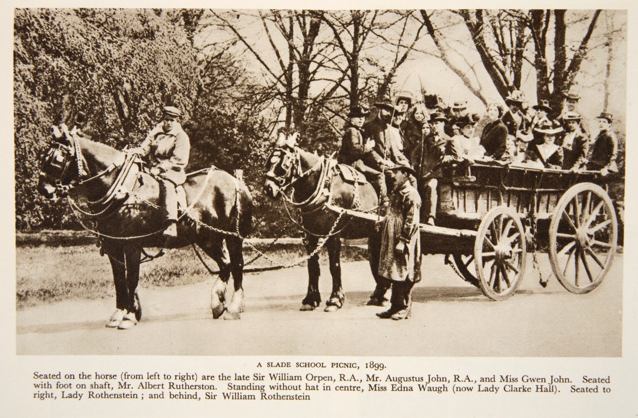 A Slade School Picnic, 1899, fotografie z The Times (sépiová fotografie) od English Photographer