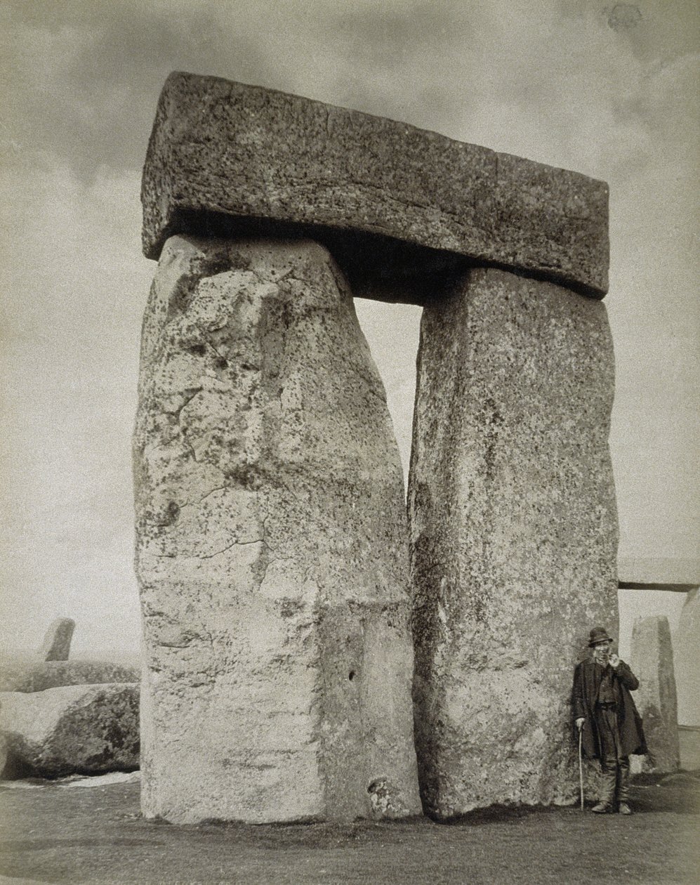 Pastýř pózující ve Stonehenge na Salisbury Plain od English Photographer