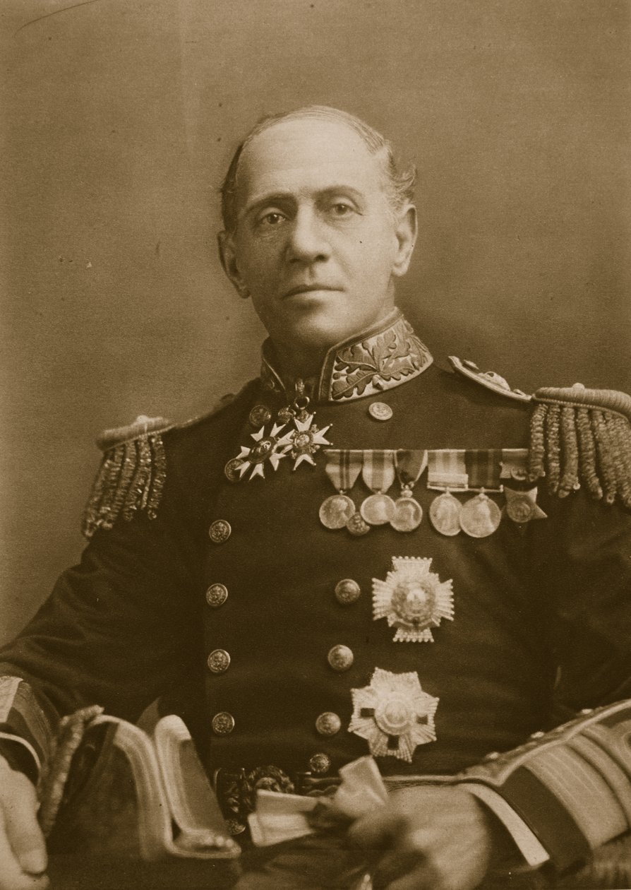 Admirál Sir Cecil Burney, K.C.B., G.C.M.G., druhý ve velení Velké flotily, 1914-1919 od English Photographer