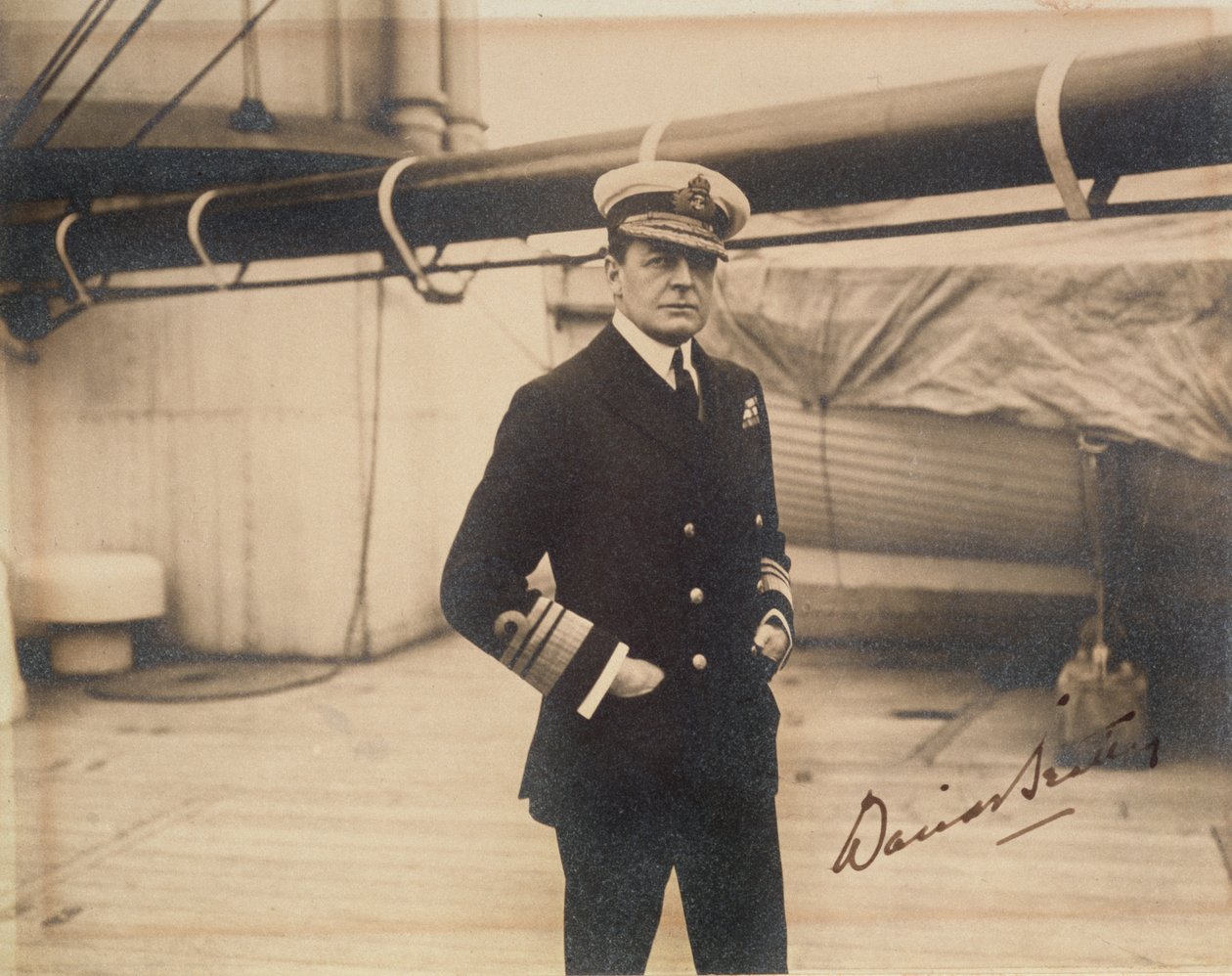 Admirál flotily David Beatty (sépiová fotografie) od English Photographer