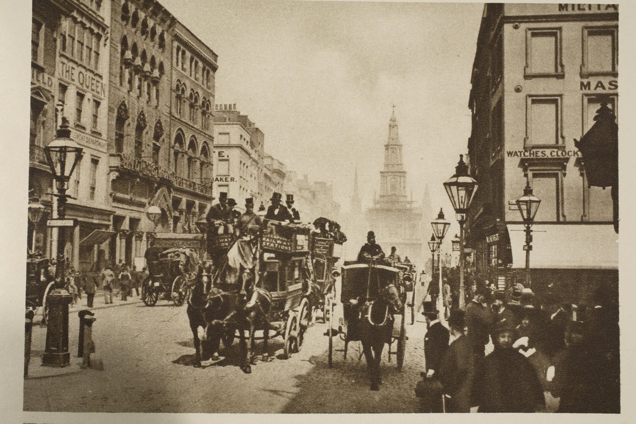 Aldwych na konci devatenáctého století (sépiová fotografie) od English Photographer