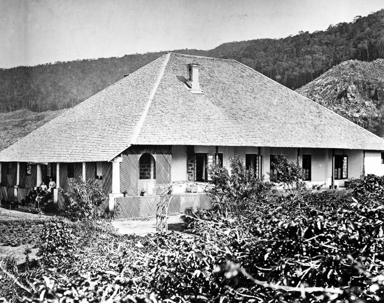 Archie Chamberlins Bungalow, Cejlon, 1877 od English Photographer