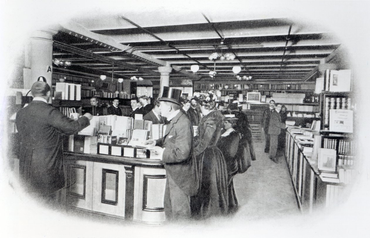 Book Department v Army and Navy store, c.1900 od English Photographer