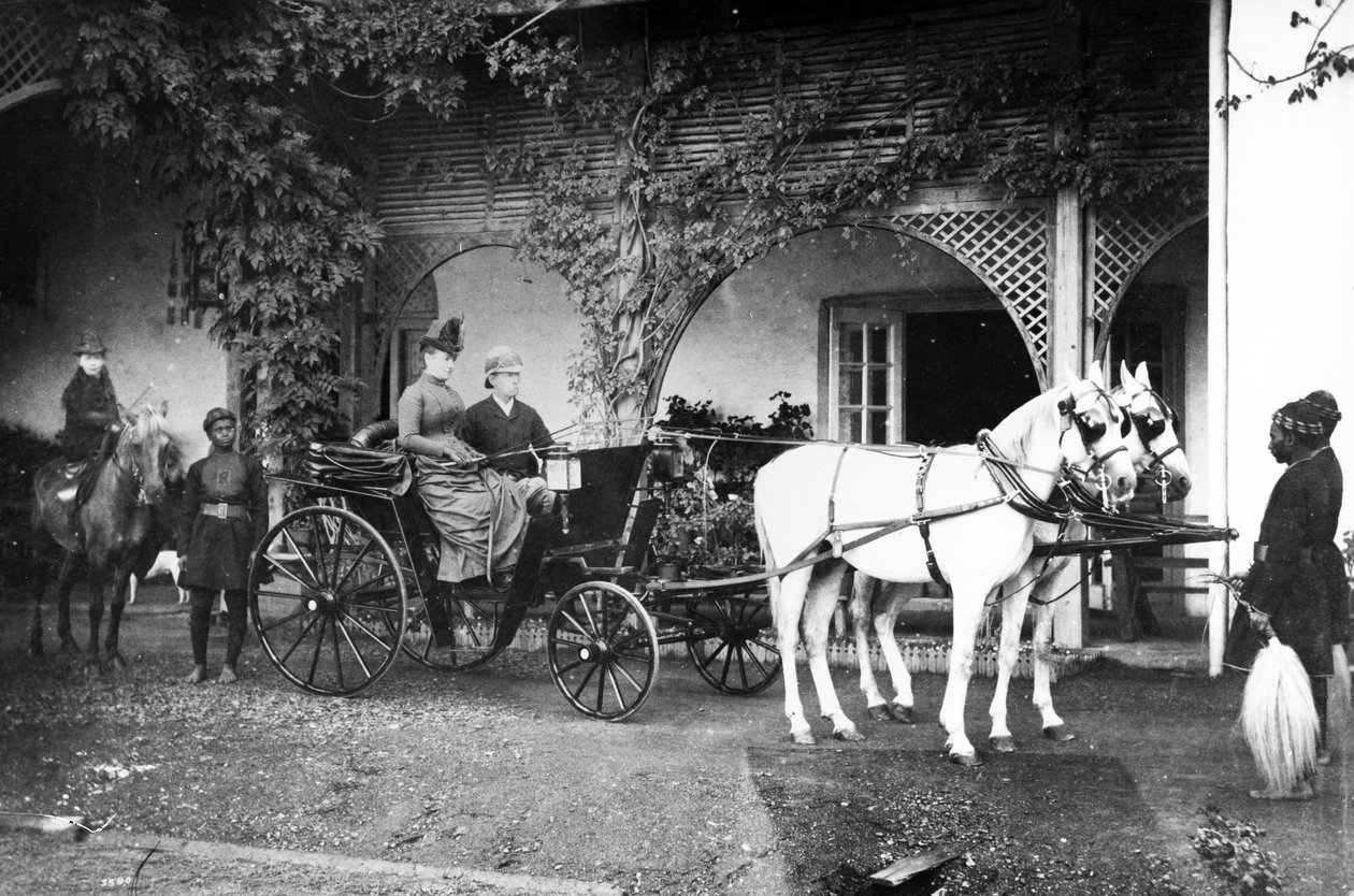 Britská rodina v Indii, kolem roku 1875 od English Photographer