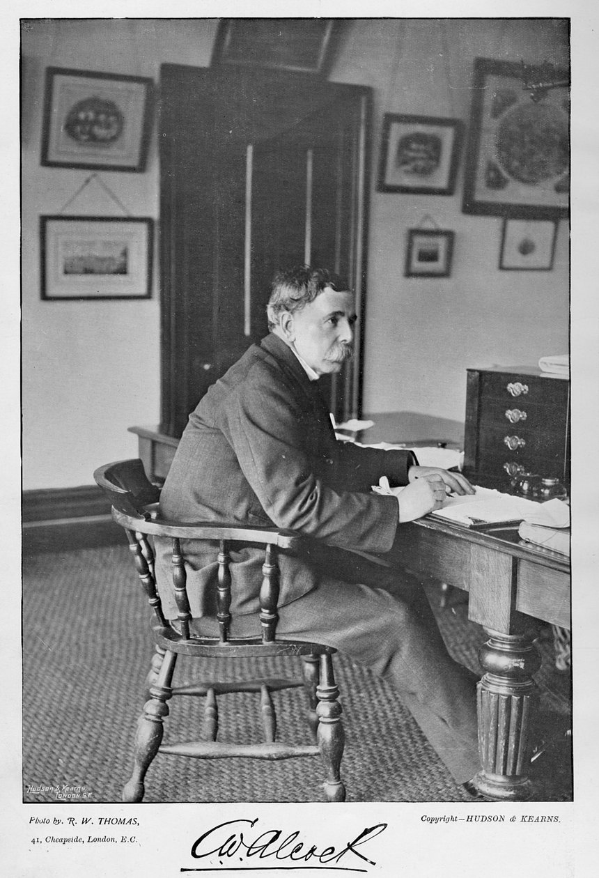 C. W. Alcock, ze slavných hráčů kriketu a kriketových hřišť, publikoval Hudson a Kearns, 1895 od English Photographer