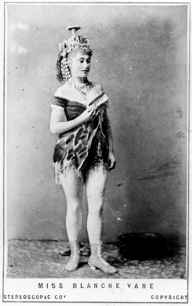 Vizitka slečny Blanche Vaneové, kolem roku 1855 (tisk alba) od English Photographer