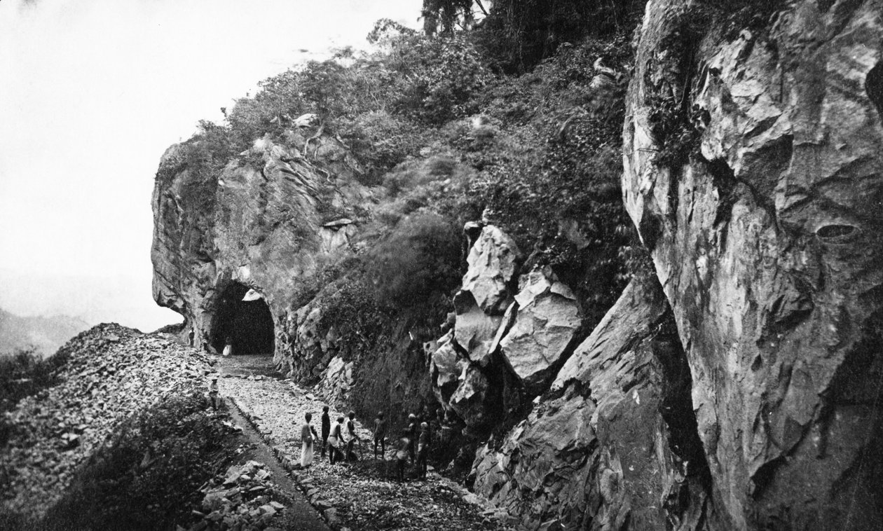Stavba Kadugannavské dráhy, Cejlonské státní dráhy, cca 1865 od English Photographer