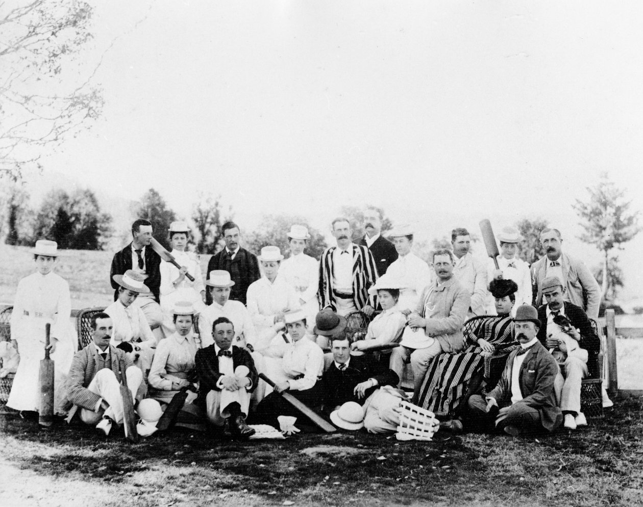 Kriketová párty, cca 1870-90s od English Photographer