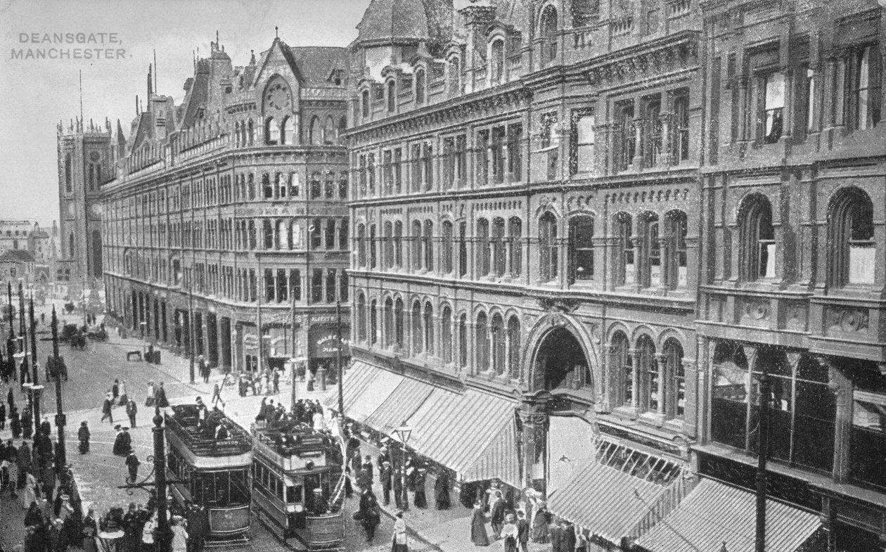 Deansgate, Manchester, kolem roku 1910 od English Photographer
