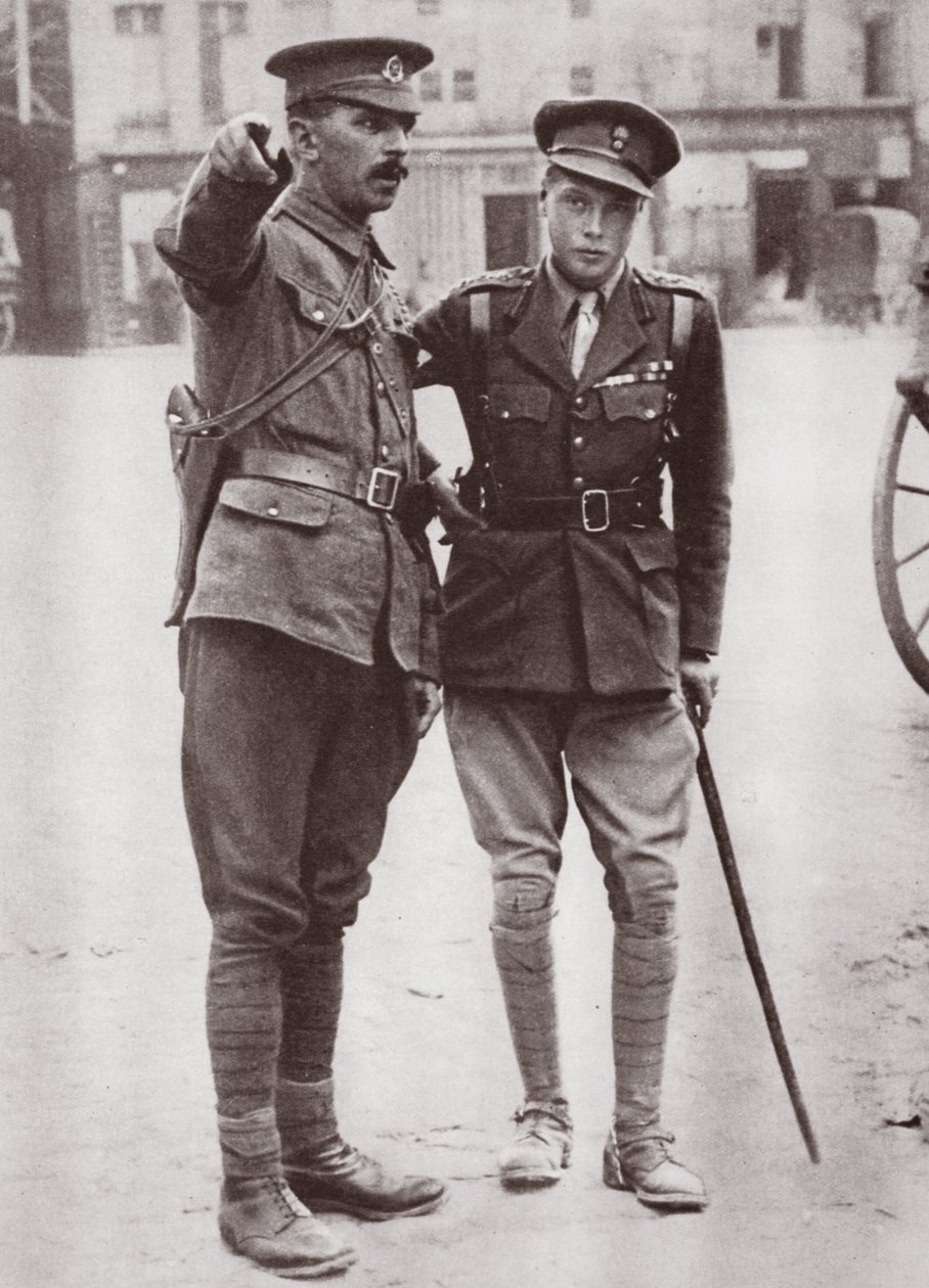 Edward, princ z Walesu, se okamžitě přihlásil a prosil, aby mohl sloužit na frontě, 1916 od English Photographer