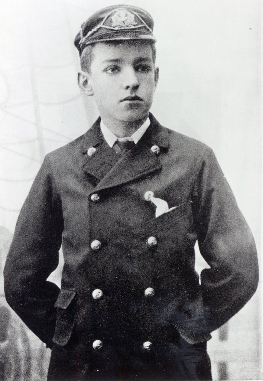 Ernest Shackleton, 16 let, v uniformě White Star Line, 1890 od English Photographer
