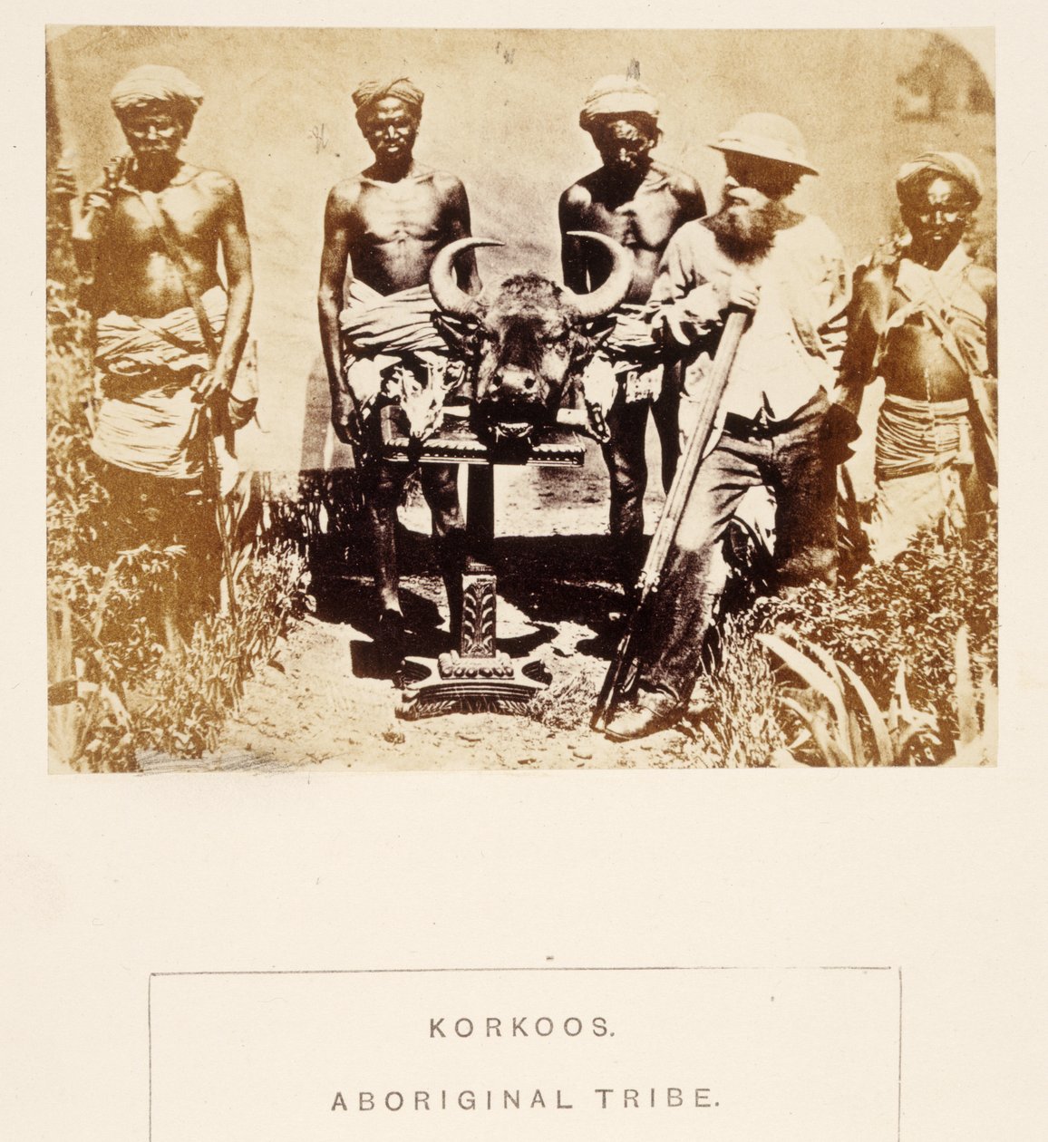Korkoos, domorodý kmen, Berar, z The People of India, J. Forbes Watson, publikoval 1868 (tisk alba) od English Photographer