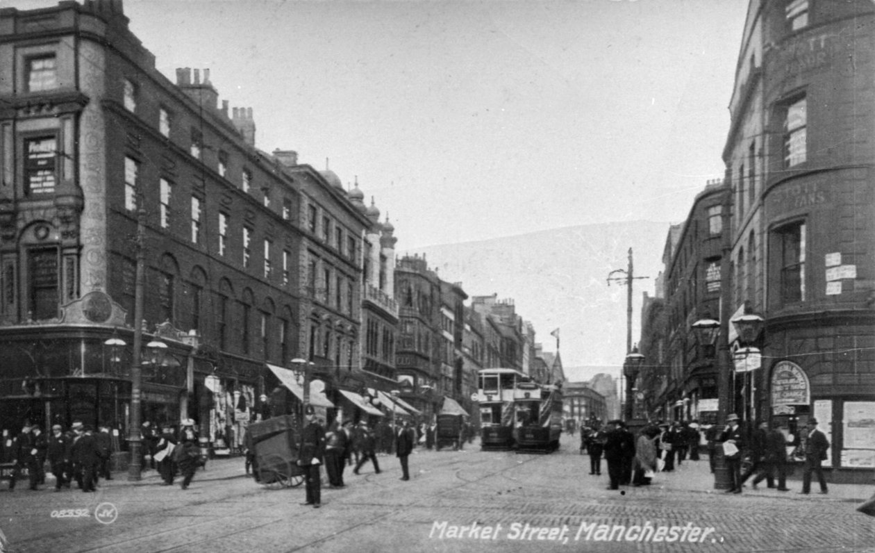 Market Street, Manchester, kolem roku 1910 od English Photographer
