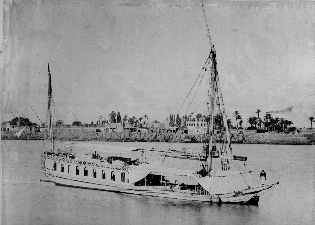 Nilská loď, kolem 1880-3 od English Photographer