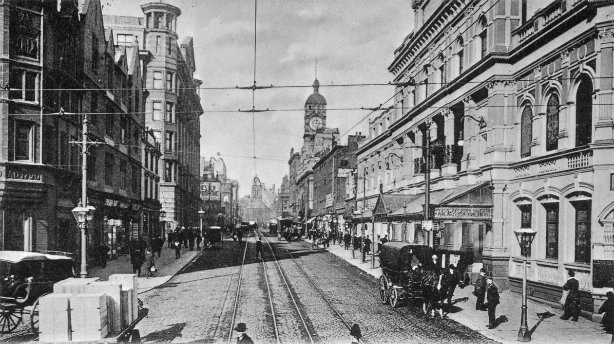 Oxford Street, Manchester, kolem roku 1910 od English Photographer