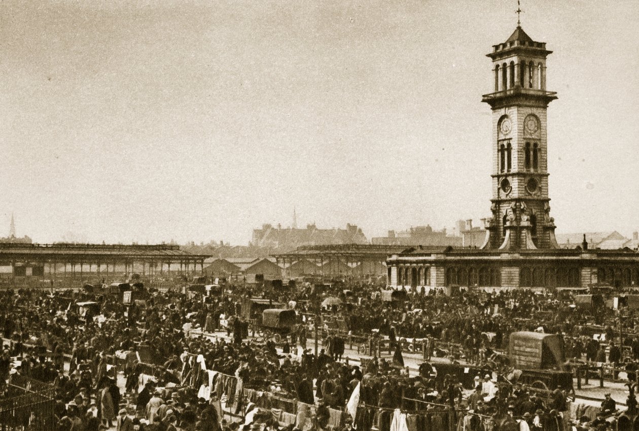 Část Caledonian Market, jednoho z největších trhů s dobytkem na světě (sépiová fotografie) od English Photographer