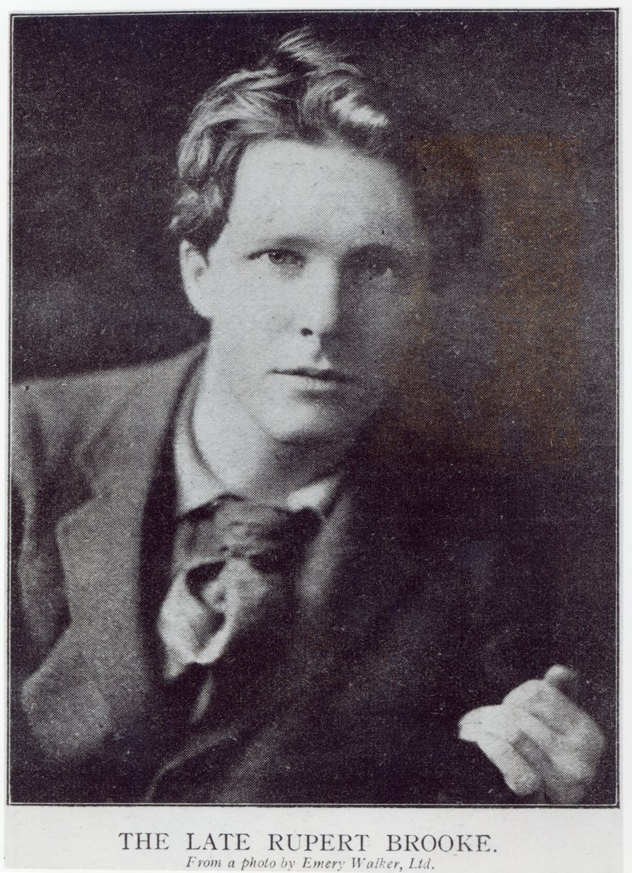 Portrét Ruperta Brooka (1887-1915) od English Photographer