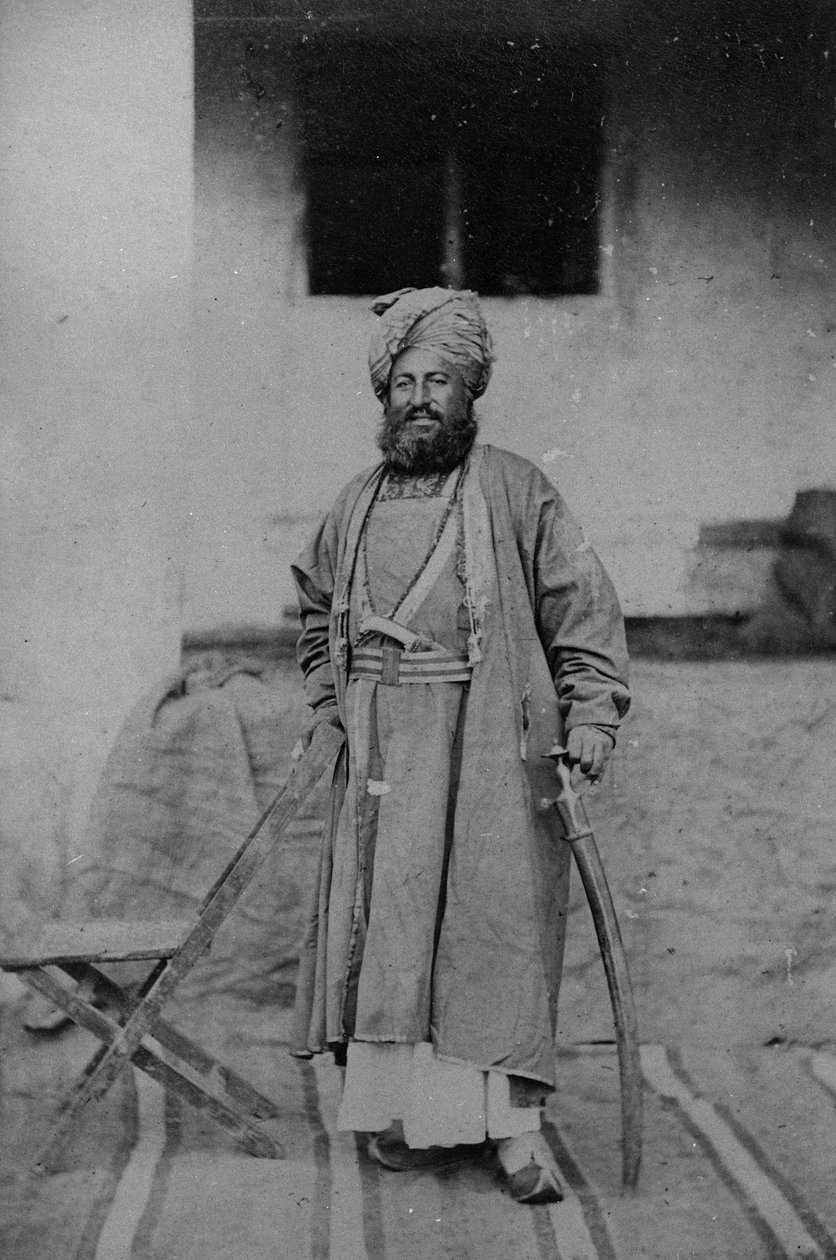 Portrét muže pořízený během druhé anglo-afghánské války, 1878-80 od English Photographer