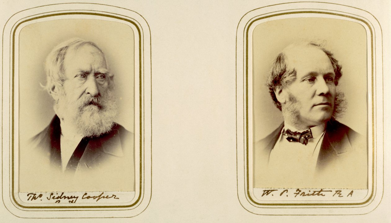 Portréty Thomase Sidneyho Coopera a Williama Powella Fritha (sépiová fotografie) od English Photographer