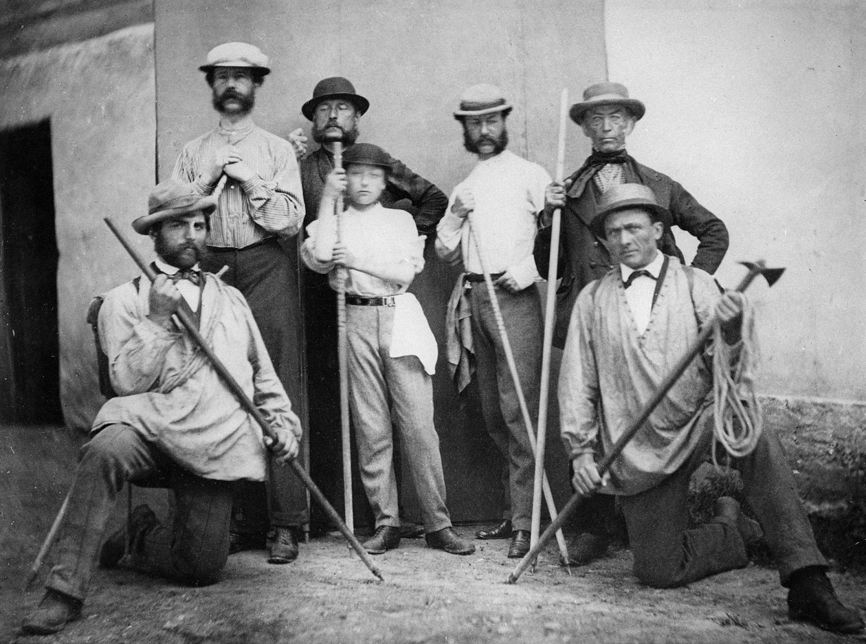Expedice prince Artuše na Mont Blanc, kolem roku 1865 od English Photographer
