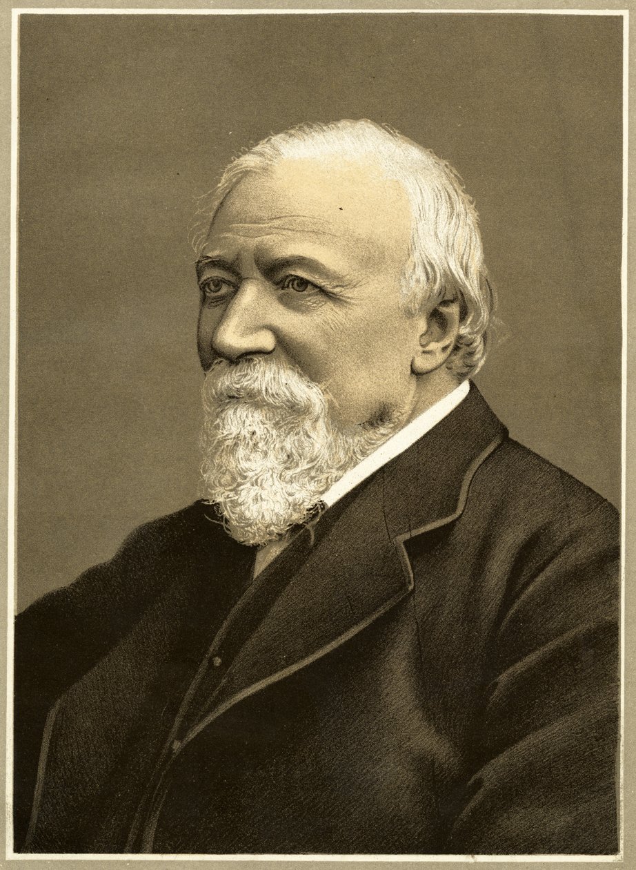Robert Browning, 1887 (sépiová fotografie) od English Photographer