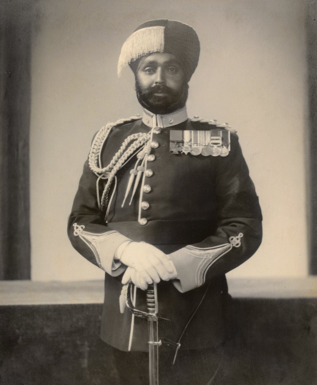 Subedar Major Shir Singh, Bahadur Waq Obi, 4. prapor, 15. Punjab Regiment, 1936-37 od English Photographer
