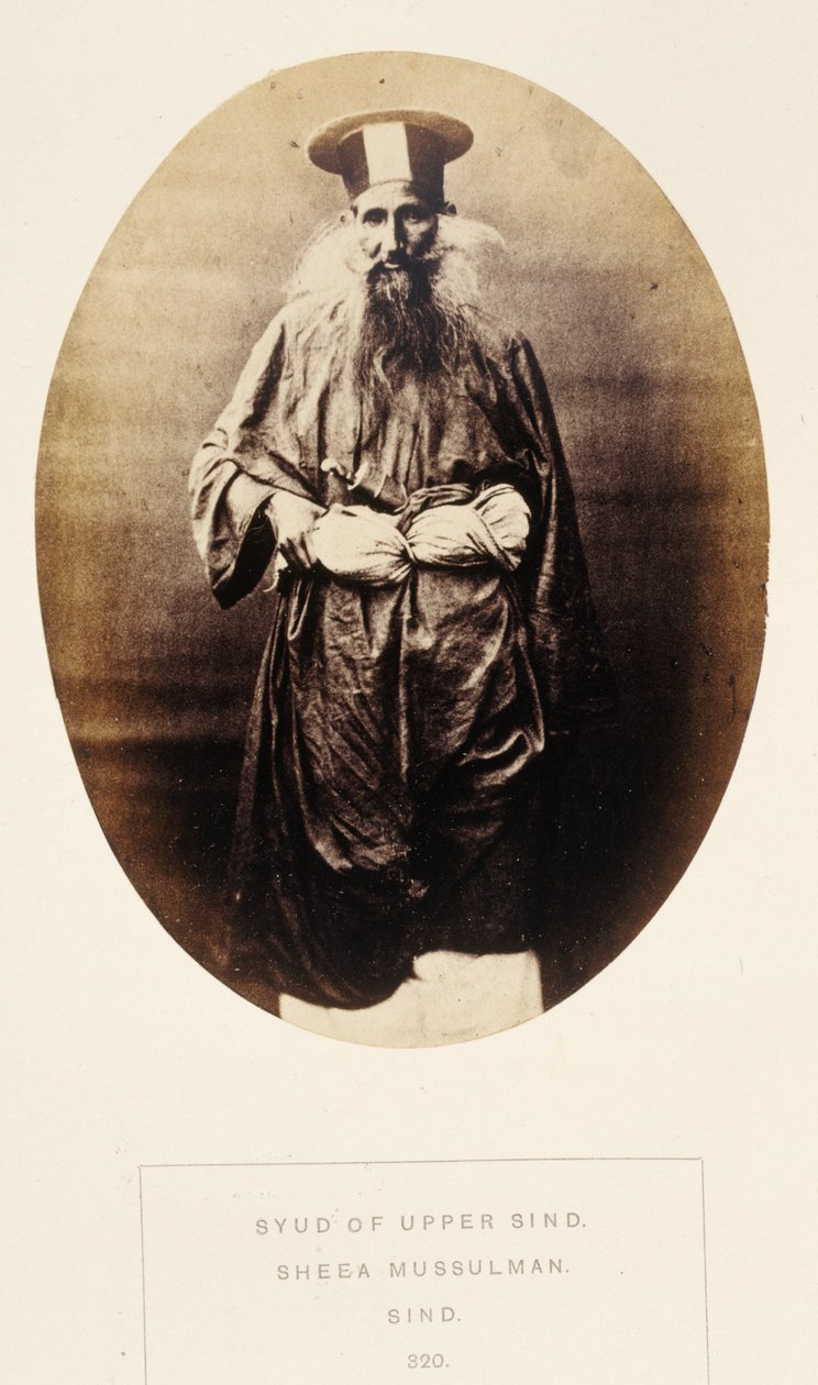 Syud of Upper Sind, Sheea Mussulman, Sind, z The People of India, od J. Forbes Watson, vydáno 1868 (tisk alba) od English Photographer