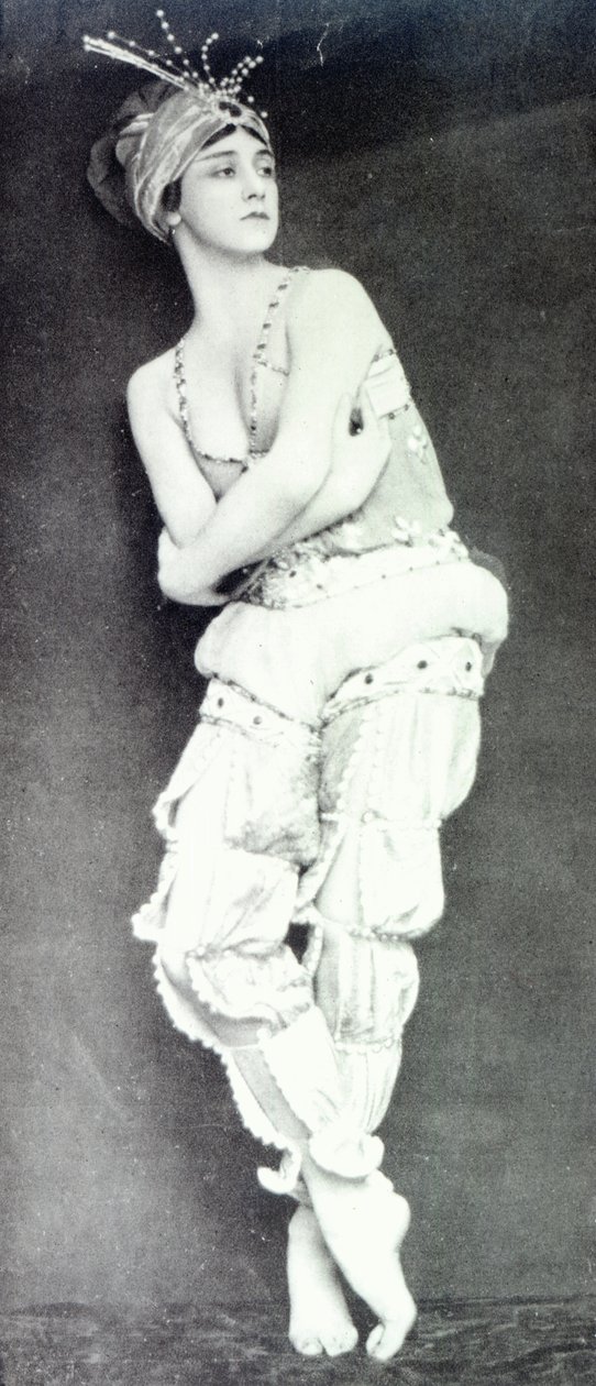 Tamara Karsavina v roli Zobeide z baletu 