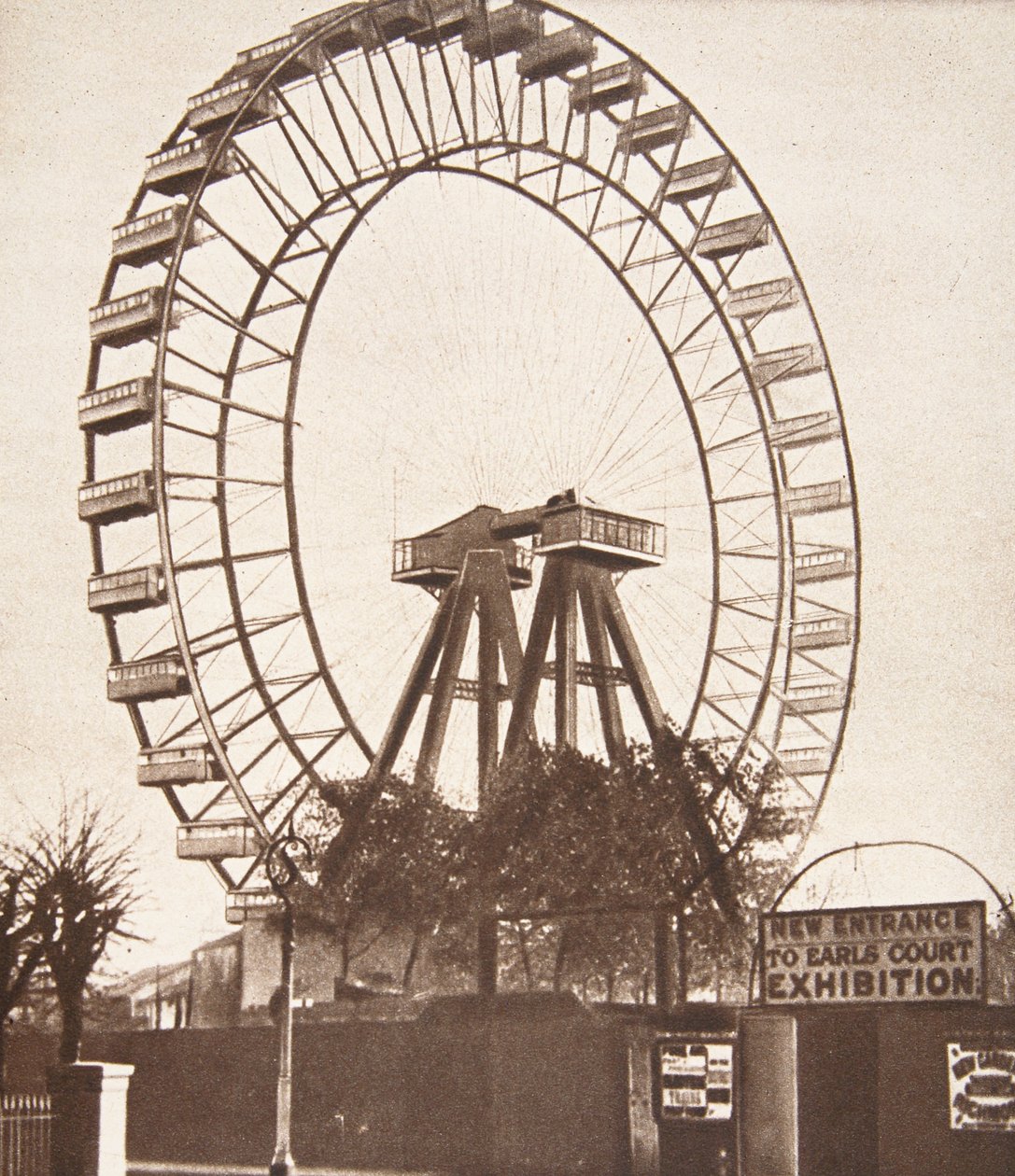 Velké kolo, Earls Court, kolem roku 1900 od English Photographer