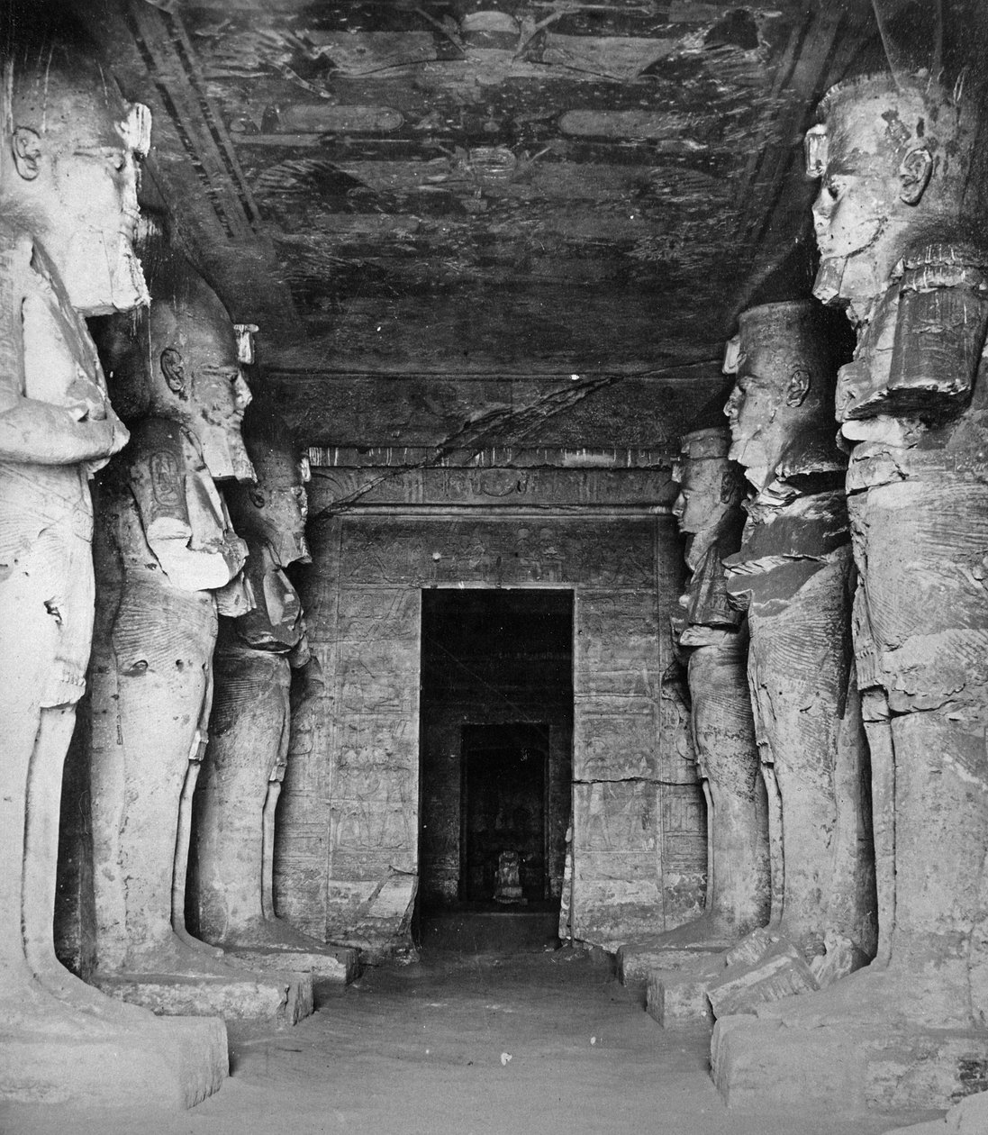 Interiér chrámu Rameses II, c.1904-05 od English Photographer