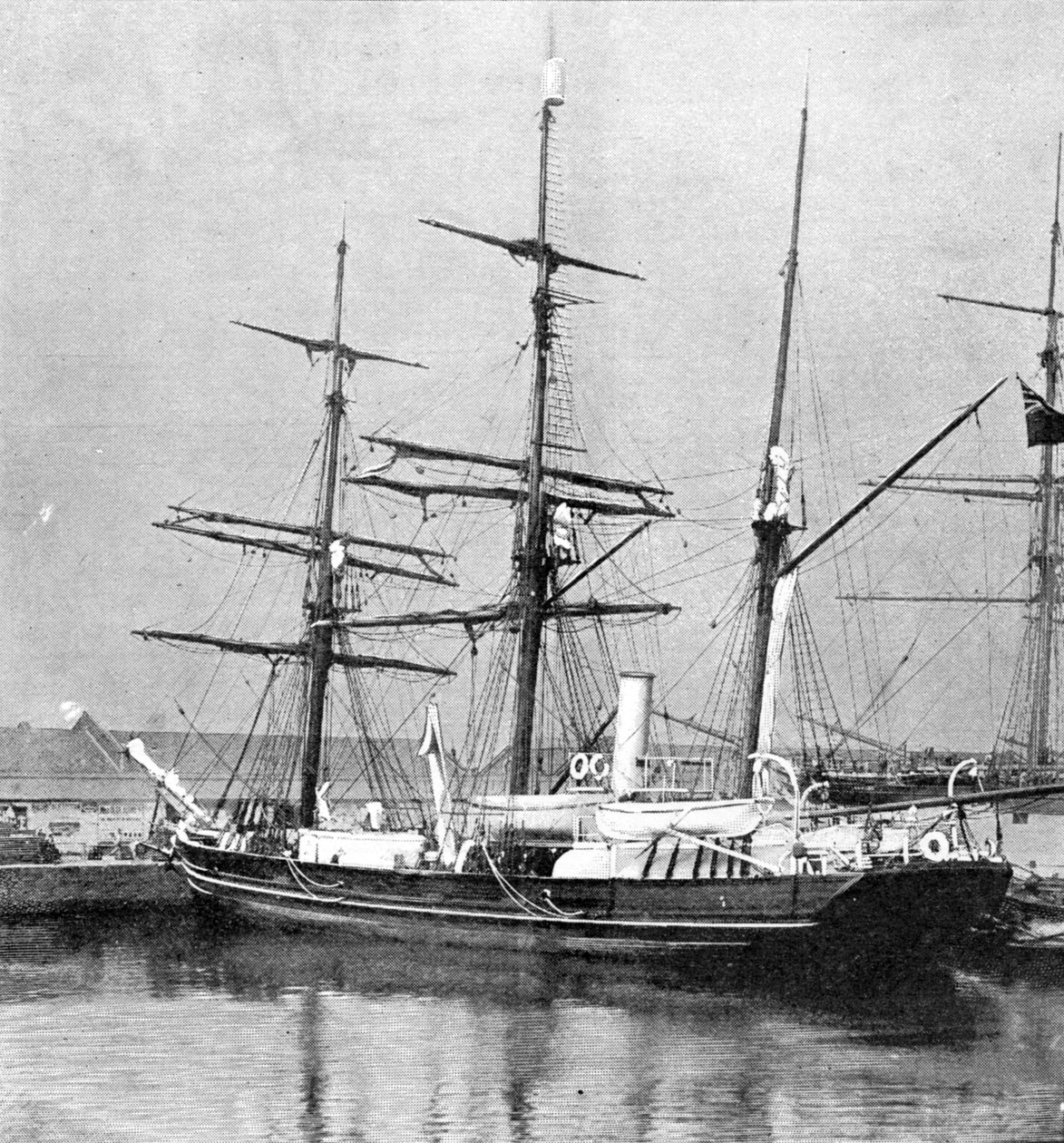 Pomocná loď národní antarktické expedice, ilustrace z The Graphic, 19. července 1902 od English Photographer