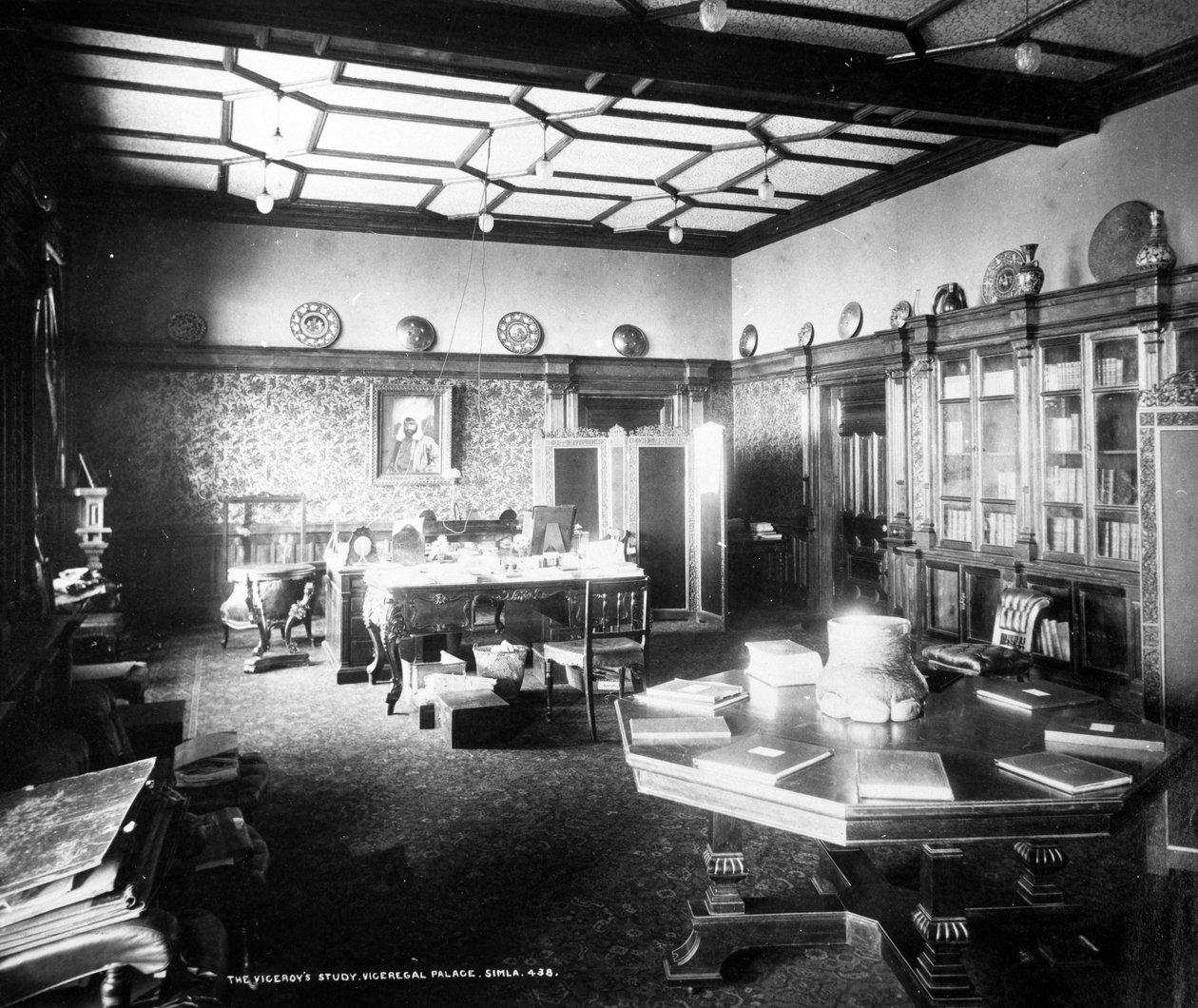 The Viceroys Study, Viceregal Palace, Simla, c.1890 od English Photographer