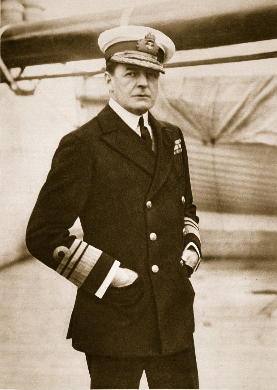 Viceadmirál Sir David Beatty, G. C. B., vrchní velitel flotily bitevních křižníků, 1914-1919 od English Photographer