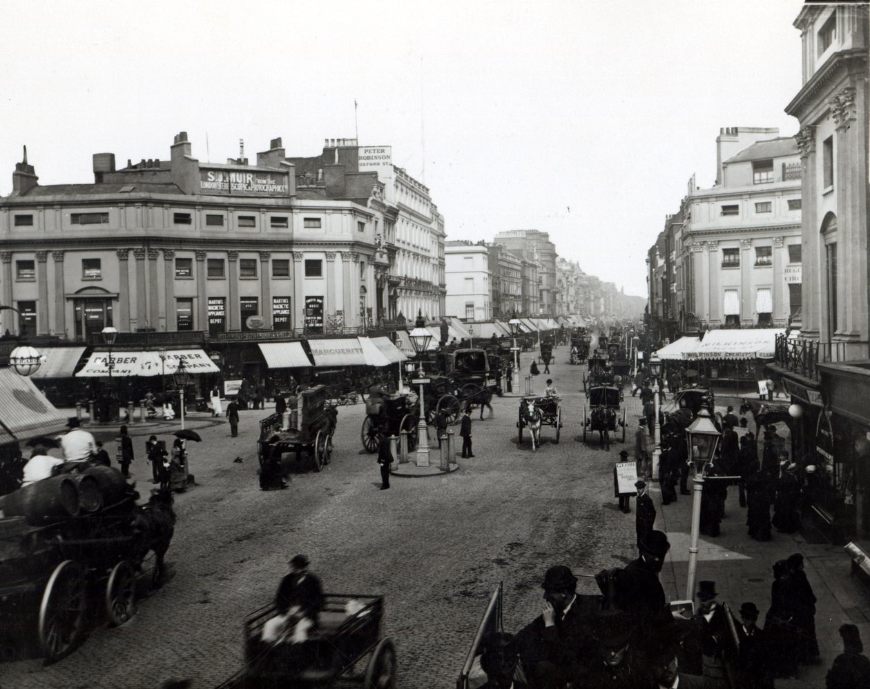 Pohled na Oxford Street, Londýn, cca 1890 od English Photographer