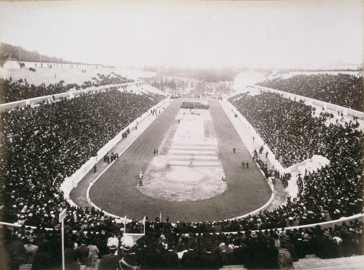 Pohled na první oficiální olympijské hry v Aténách, 1896 od English Photographer