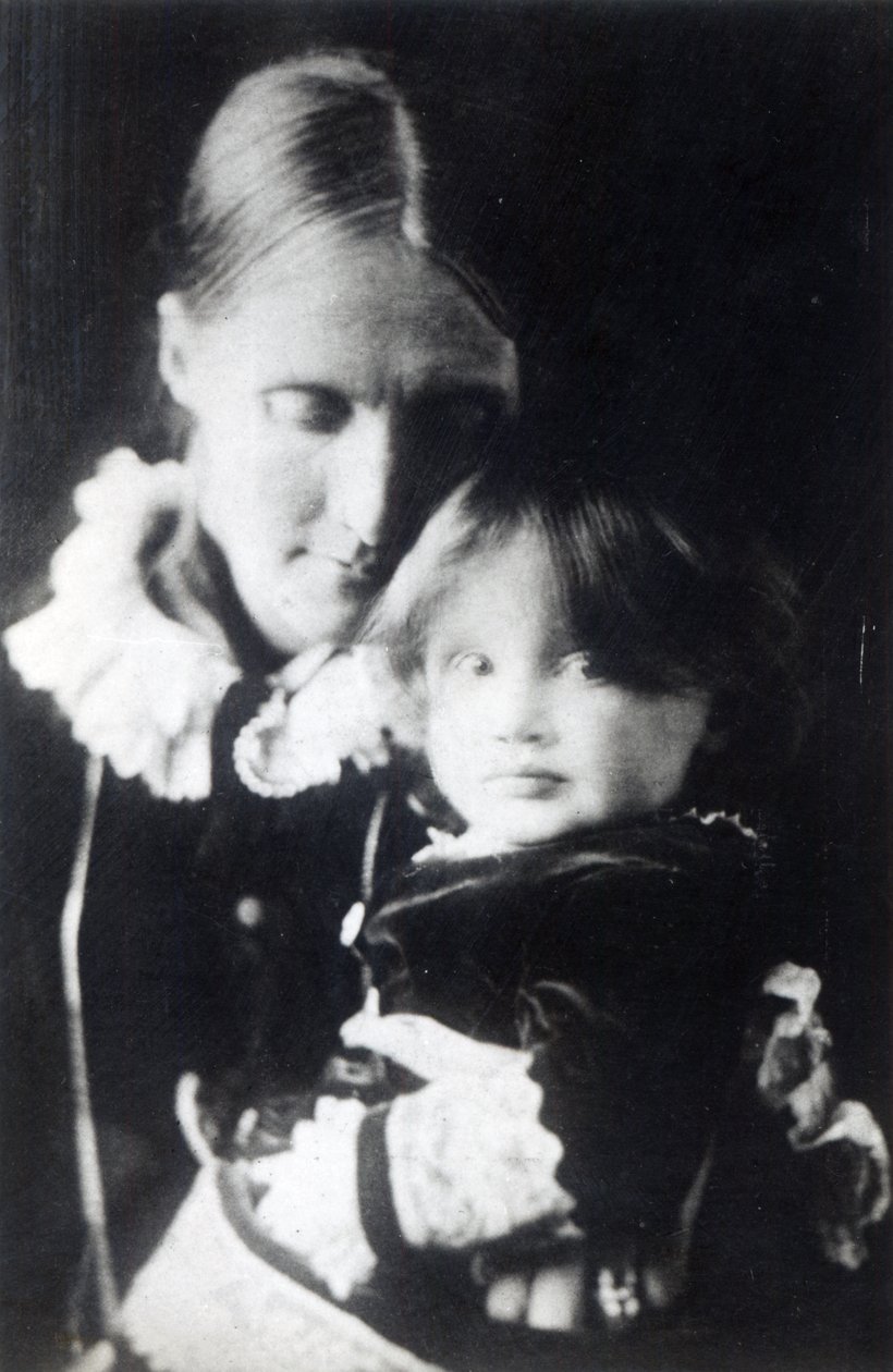 Virginia Woolfová se svou matkou Julií, 1884 od English Photographer