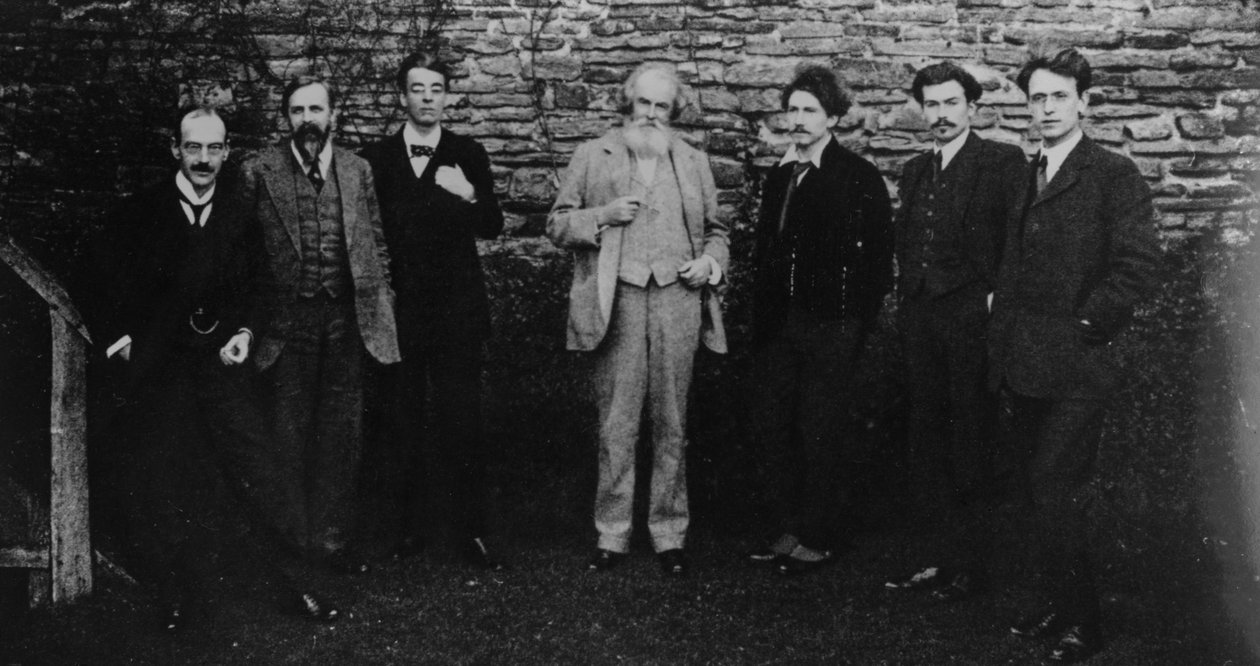 W.B. Yeats se svým literárním kruhem, Sussex, 1914 od English Photographer
