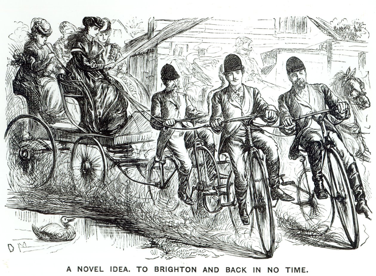 Nový způsob cestování do Brightonu, 1864 od English School