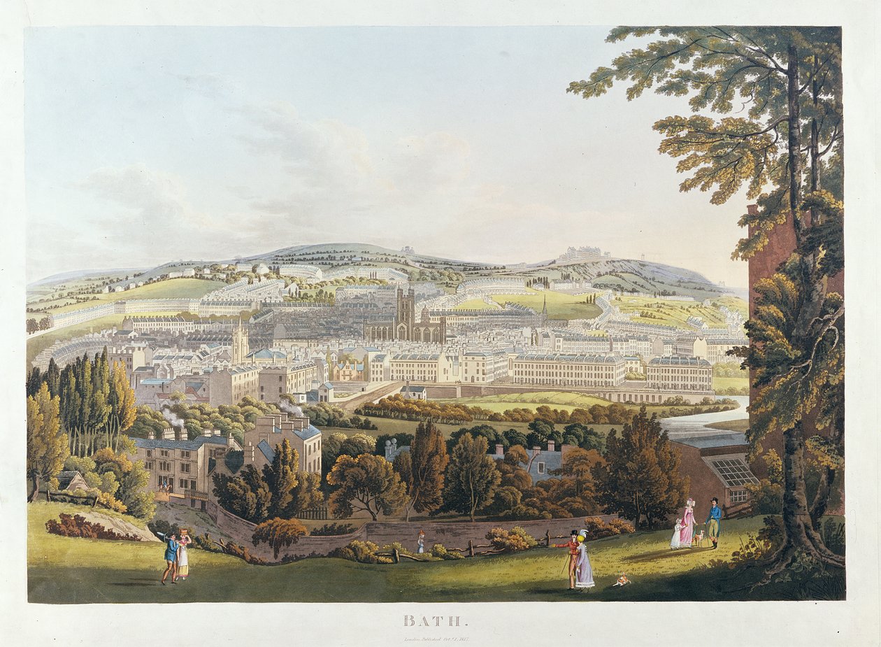 Pohled na Bath, 1817 od English School