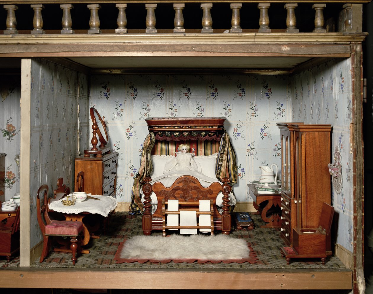 Ložnice v Mrs Bryants Pleasure, kolem roku 1860 od English School