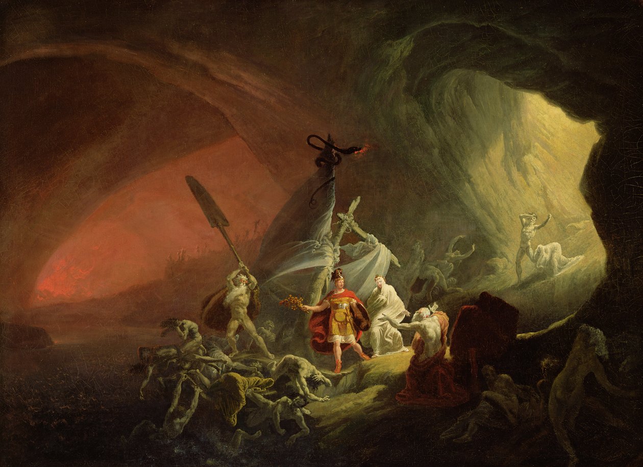 Aeneas a Sibyla, kolem roku 1800 od English School