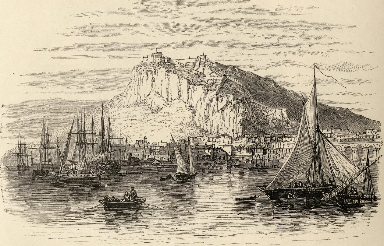 Alicante, Španělsko, z knihy "Spanish Pictures" reverenda Samuela Manninga, vydané v roce 1870 od English School