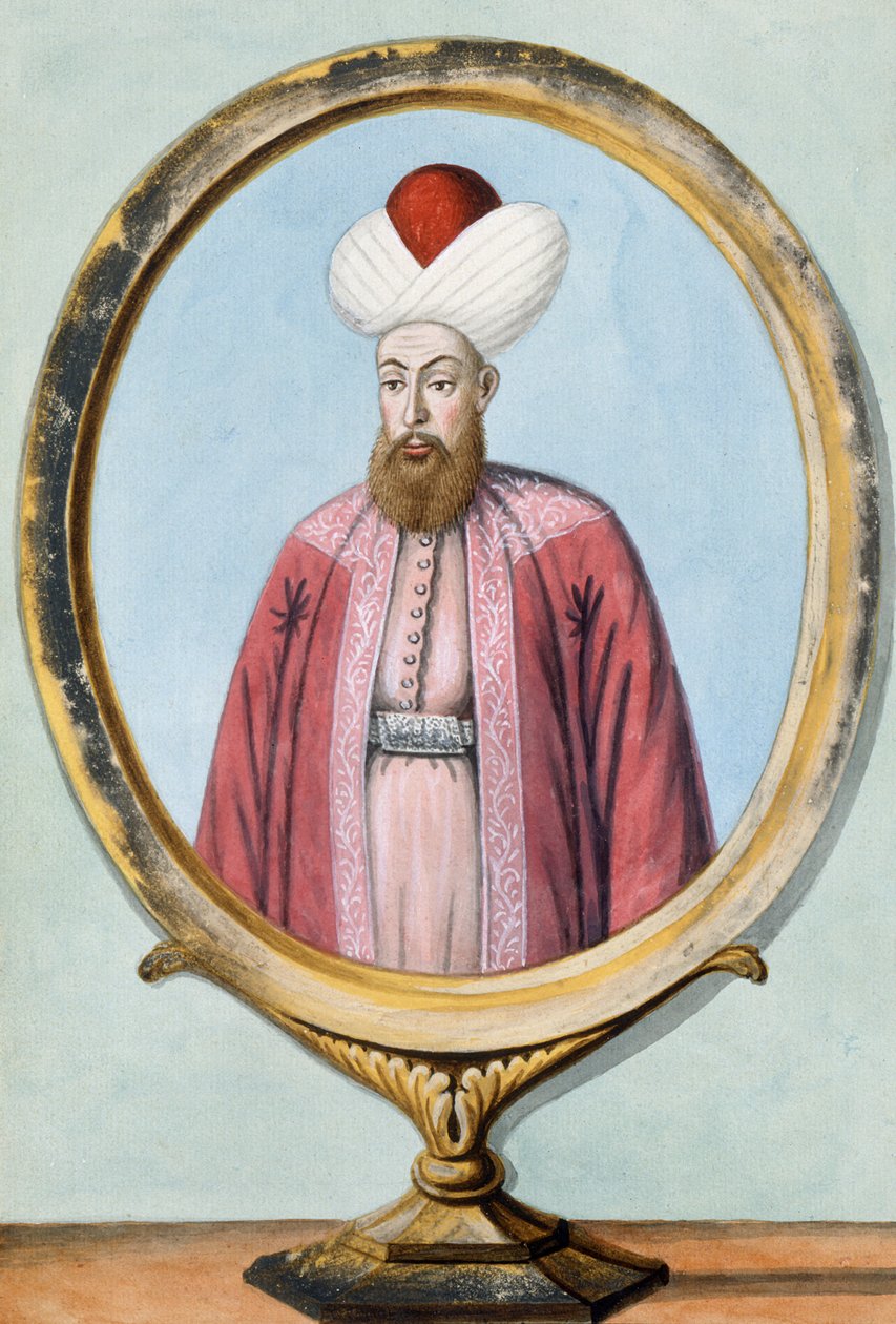 Amurath (Murad) I (1319-89), sultán 1359-89, ze série portrétů tureckých císařů, 1808 (wc) od English School