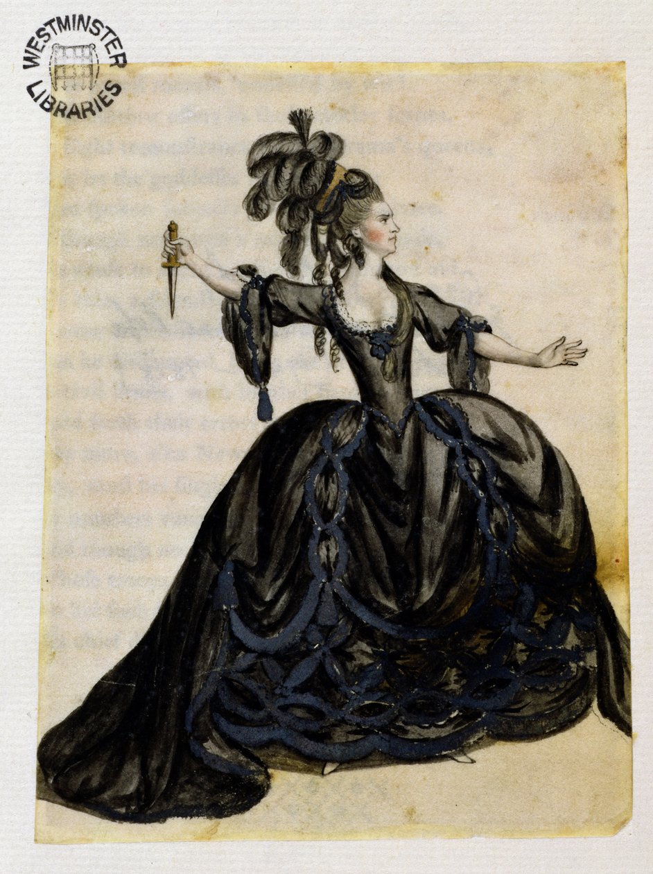Herečka hrající Lady Macbeth (wc na papíře) od English School