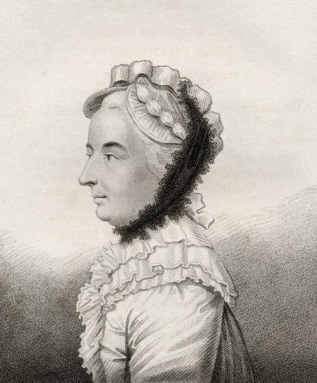 Anna Chamber, ilustrace z „Katalogu královských a šlechtických autorů, svazek IV“, vydaného v roce 1806 od English School