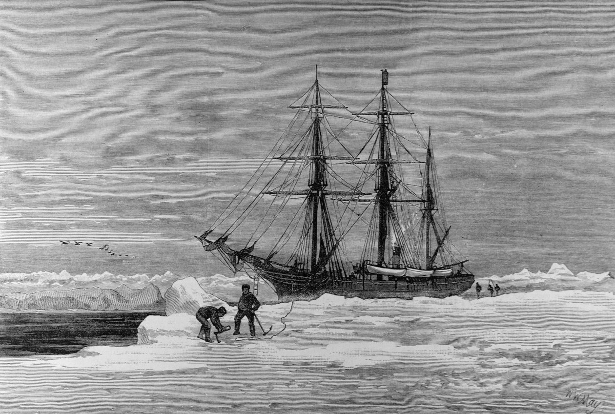 Arctic Exploration: The Eira, Jachta pana Leigha Smithe, z „The Illustrated London News“, 7. ledna 1882 od English School