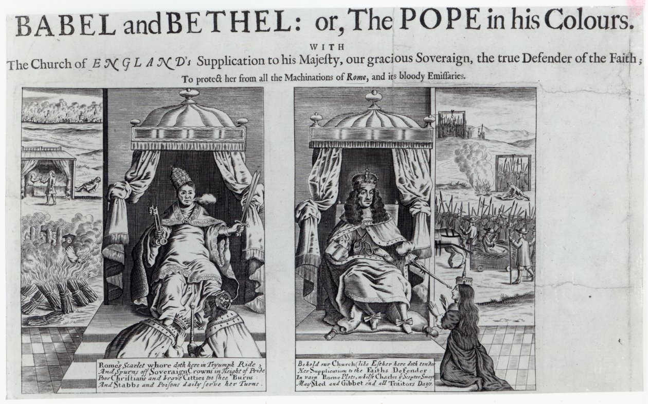 Bábel a Bethel: aneb Papež ve svých barvách, 1679 od English School