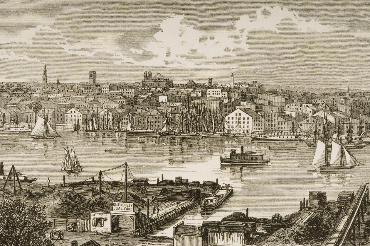 Baltimore, kolem roku 1870, z 