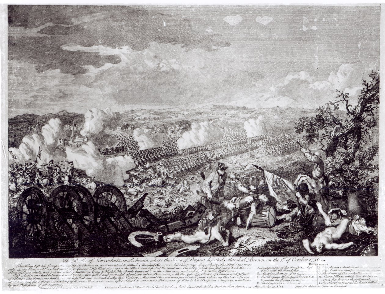 Bitva u Lobositz, 1. října 1756 od English School