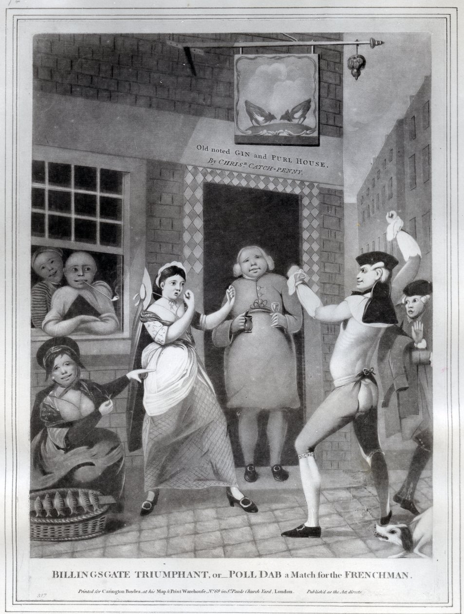 Billingsgate Triumphant, or- Poll Dab a Match for the Frenchman, 1775  od English School